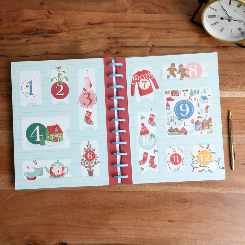 Happy Holidays Sticker Advent Calendar - Classic