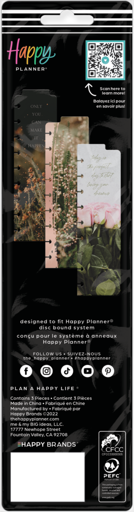 Moody Florals - Classic Bookmarks - 3 Pack