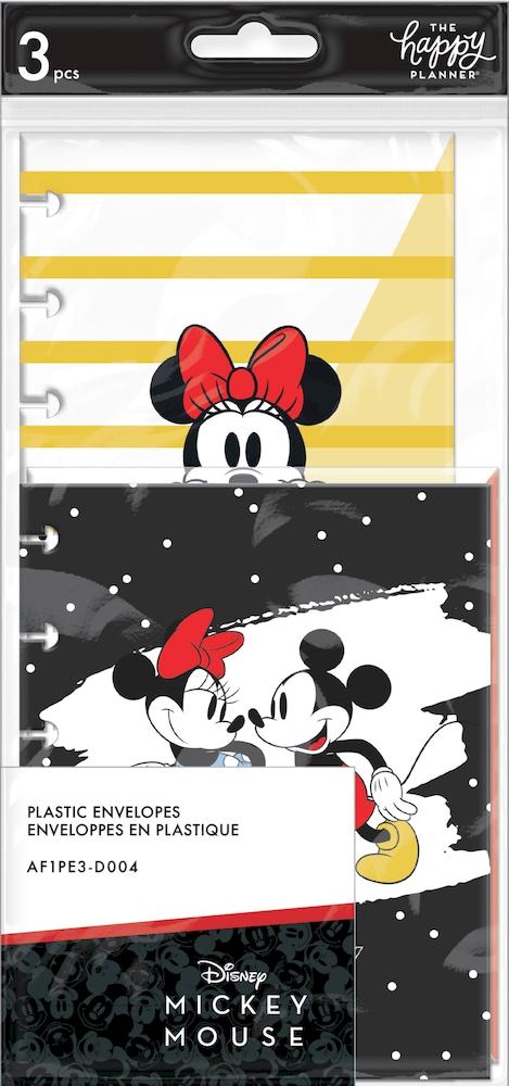 Mickey Mouse and Minnie Mouse Snap In Envelopes - 3 Pack
