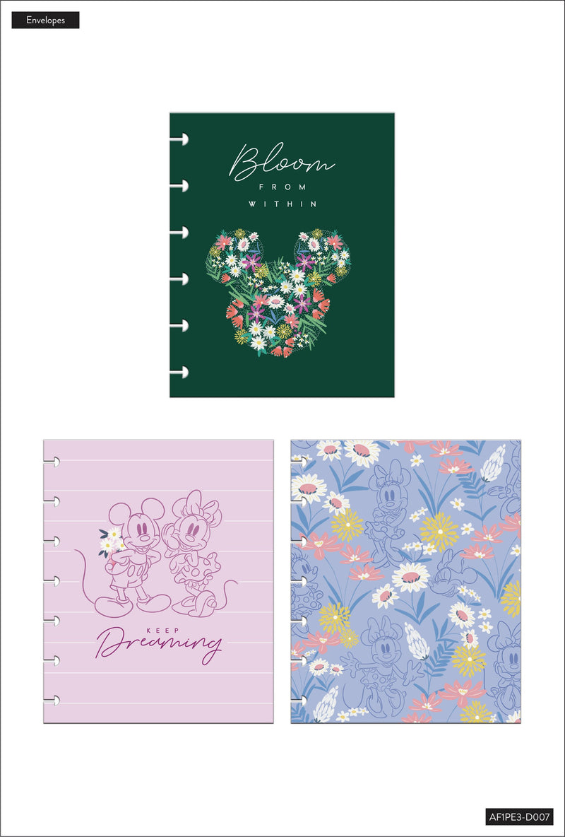 Disney © Mickey Mouse & Minnie Mouse Floral Bloom from Within Snap-In Envelopes - 3 Pack