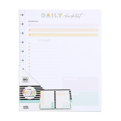 Daily Checklist and Priorities Big Filler Paper