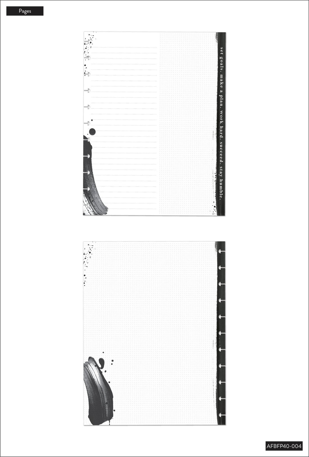 Black & White Goals Big Filler Paper