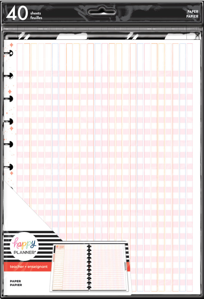 Groovy Day Teacher Big Checklist Filler Paper - 40 Sheets – Happy