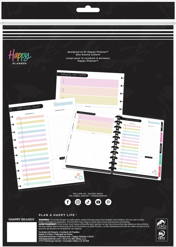 Happy Sheet Example Happy Brights - Dashboard Big Filler Paper - 40 Sheets – Happy Planner