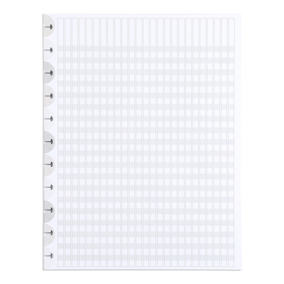 One Case: 8-1/2 x 11 20# White 4:1 Spiral 43 Hole Punch - Perfect