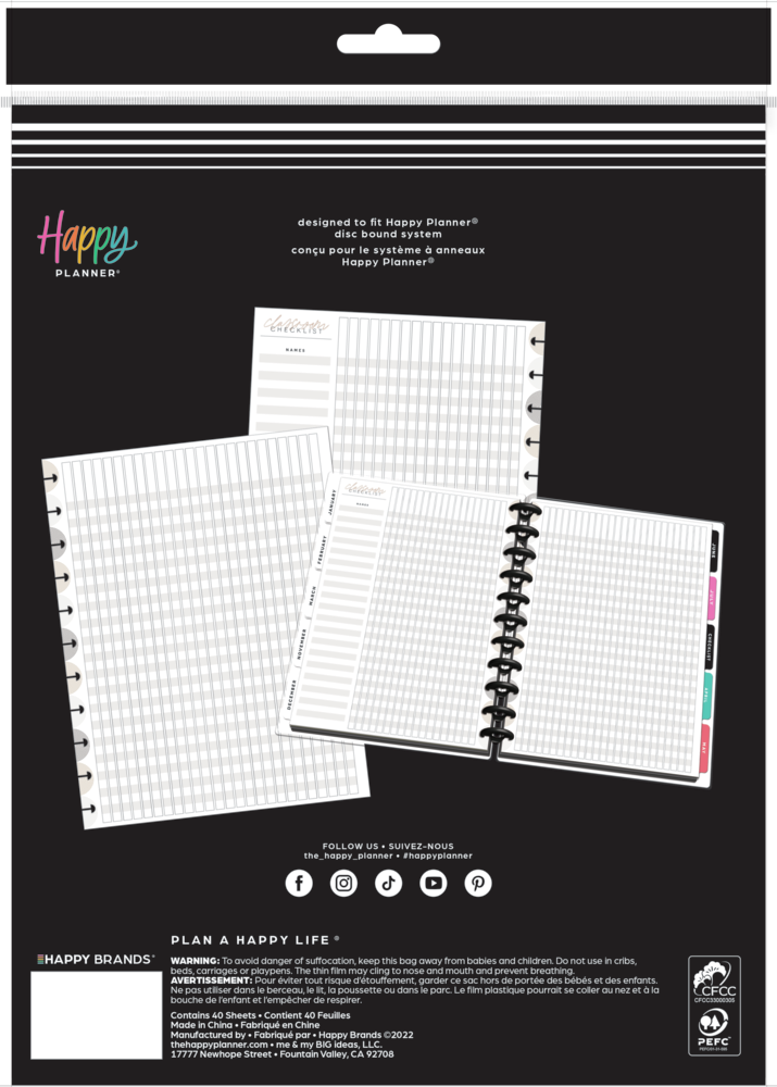Realign Workbook Realign - Teacher Checklist Big Filler Paper - 40 Sheets – Happy Planner
