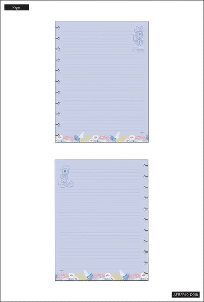 Disney © Mickey Mouse & Minnie Mouse Floral Think Happy Big Filler Paper