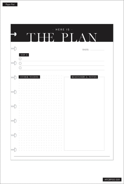 Classic Block Paper Pad - The Plan
