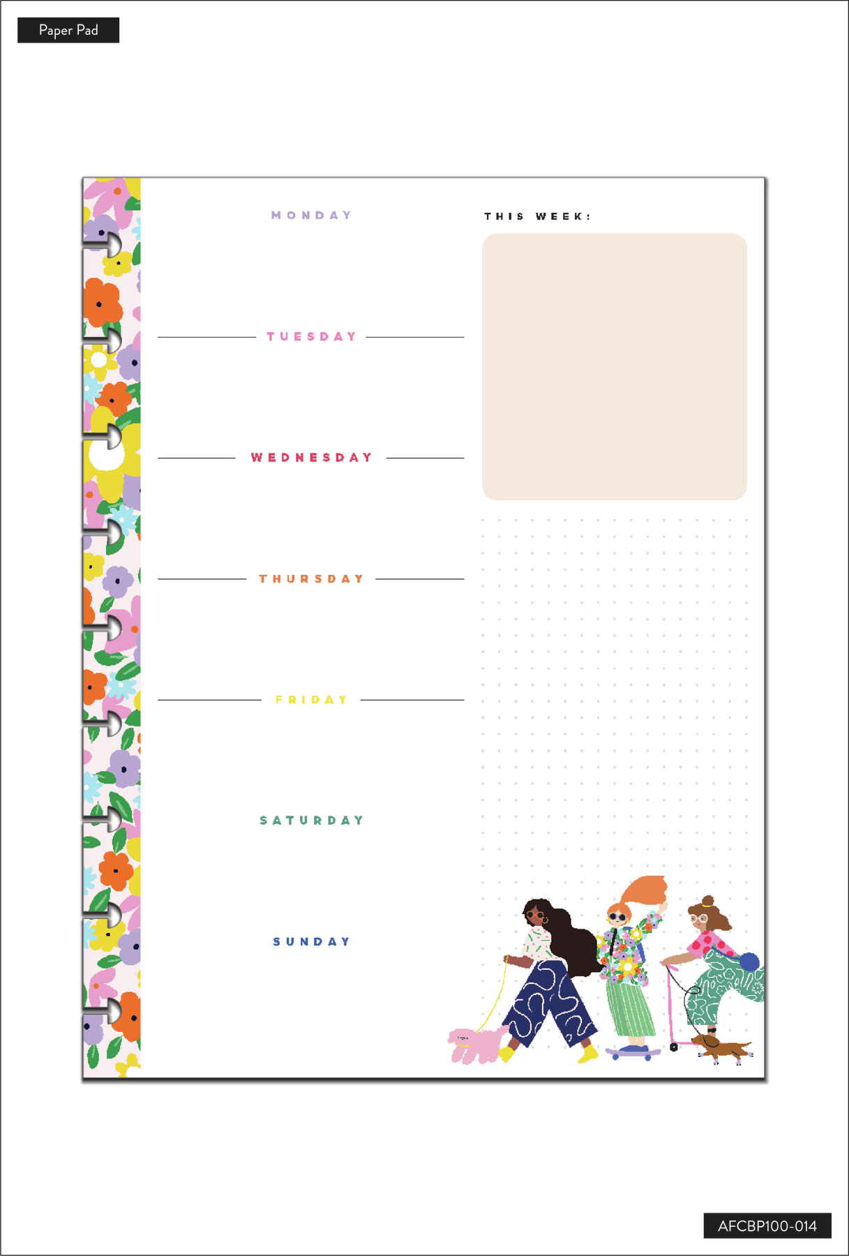 Groovin' & Movin' Block Notepad - Classic - 100 Sheets – Happy Planner