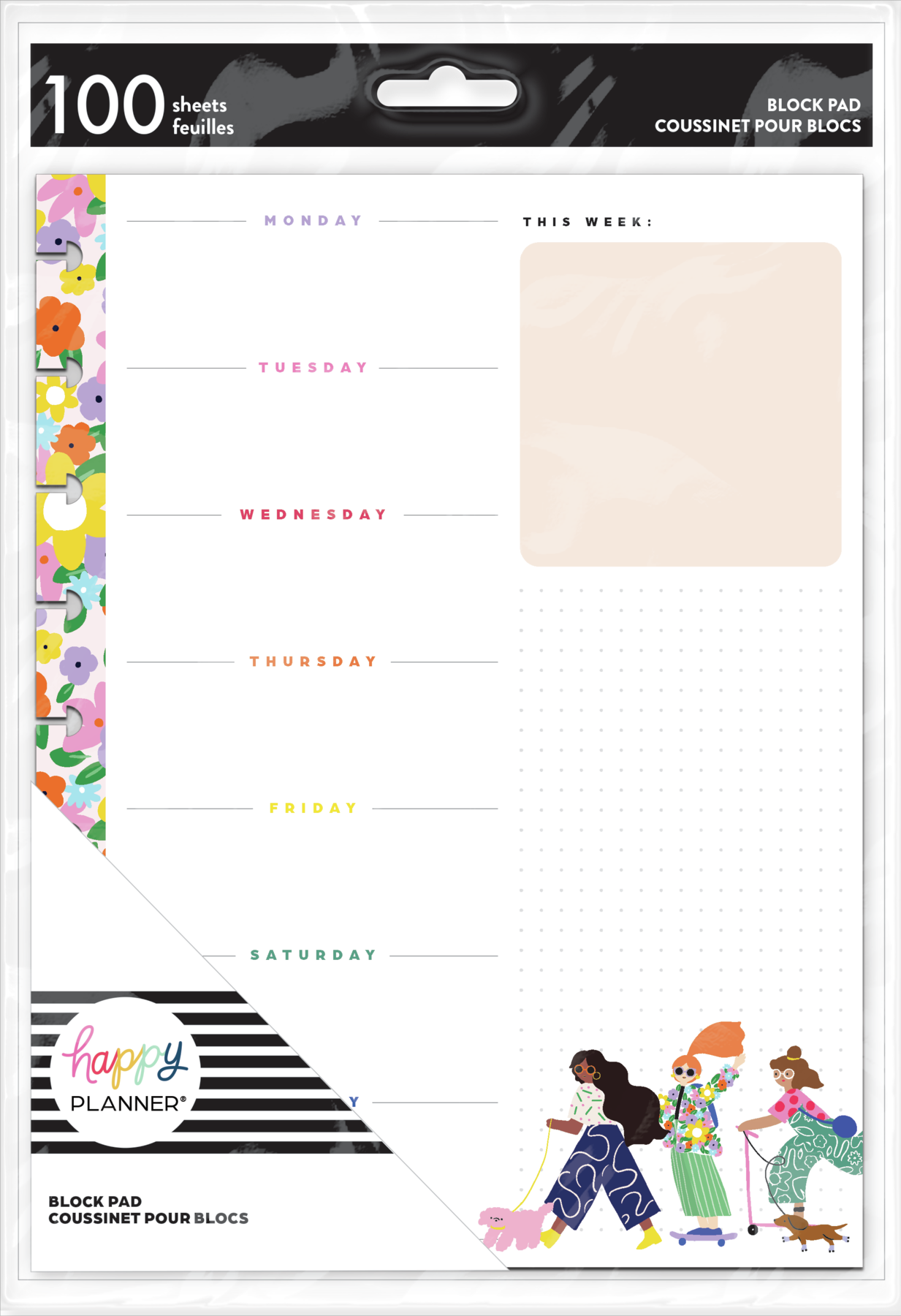 Groovin' & Movin' Block Notepad - Classic - 100 Sheets – Happy Planner