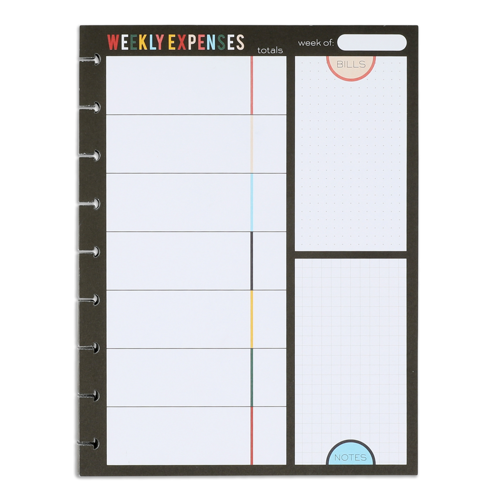 Bright Retro Budgeting Block Notepad - Classic - 100 Sheets – Happy Planner
