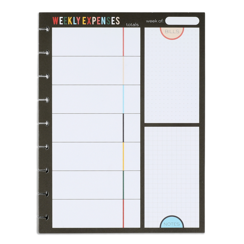 Bright Retro Budgeting Block Notepad - Classic - 100 Sheets