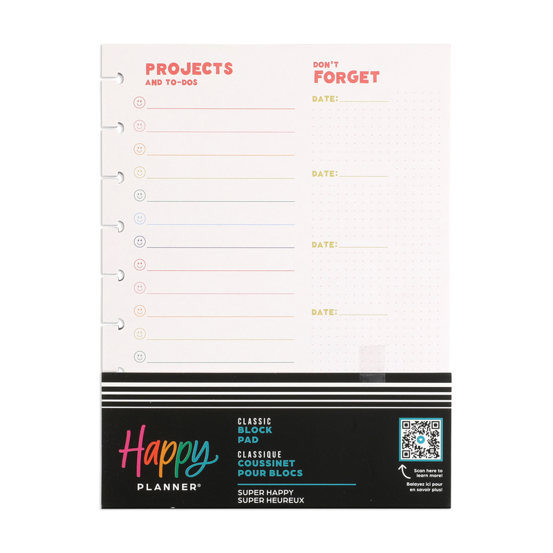 Super Happy - Block Notepad - Classic - 100 Sheets