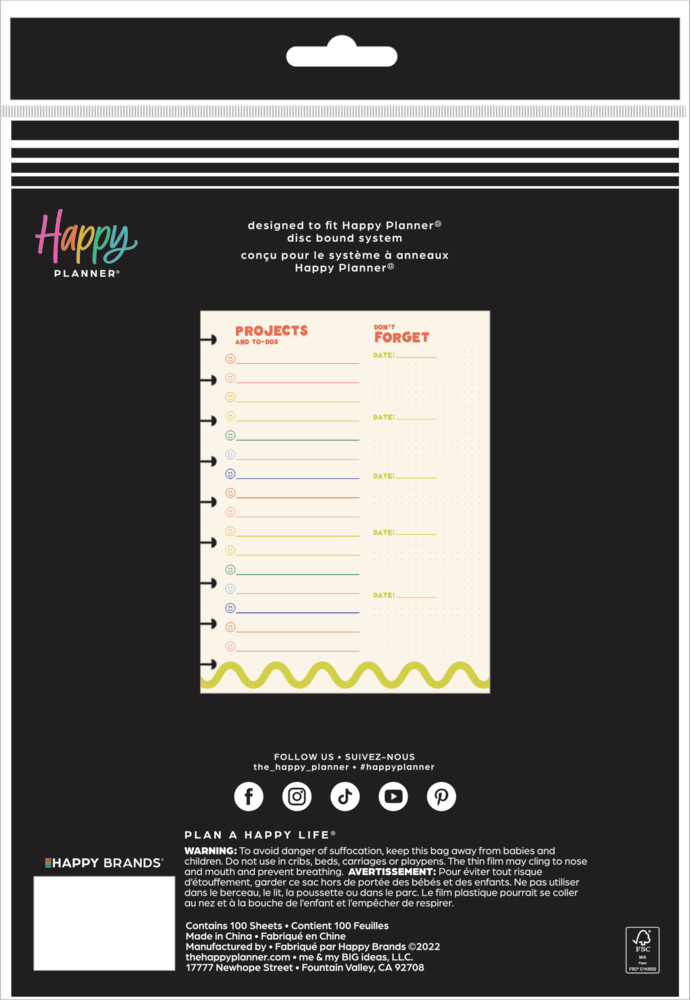 Super Happy - Block Notepad - Classic - 100 Sheets – Happy Planner