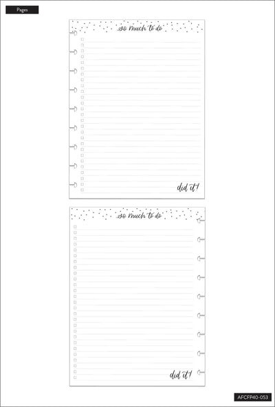 Checklist Classic Lined Classic Filler Paper