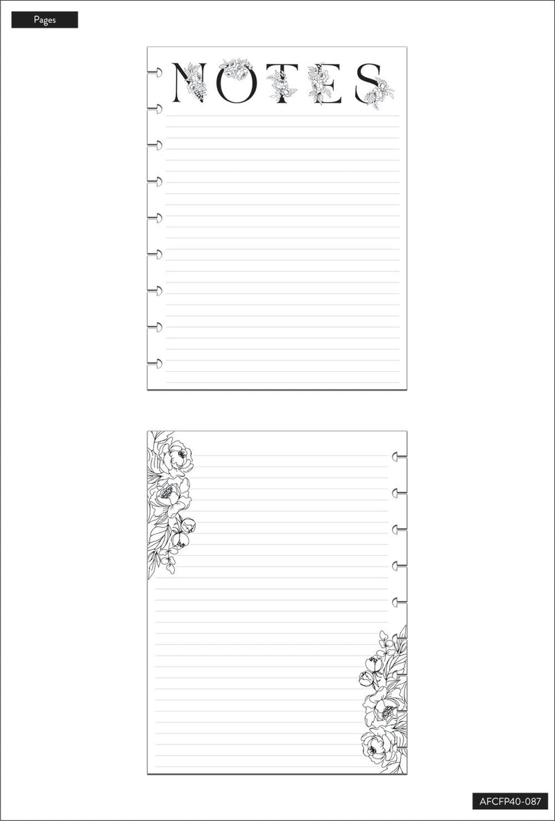 Belle Fleurs Classic Filler Paper - 40 Sheets