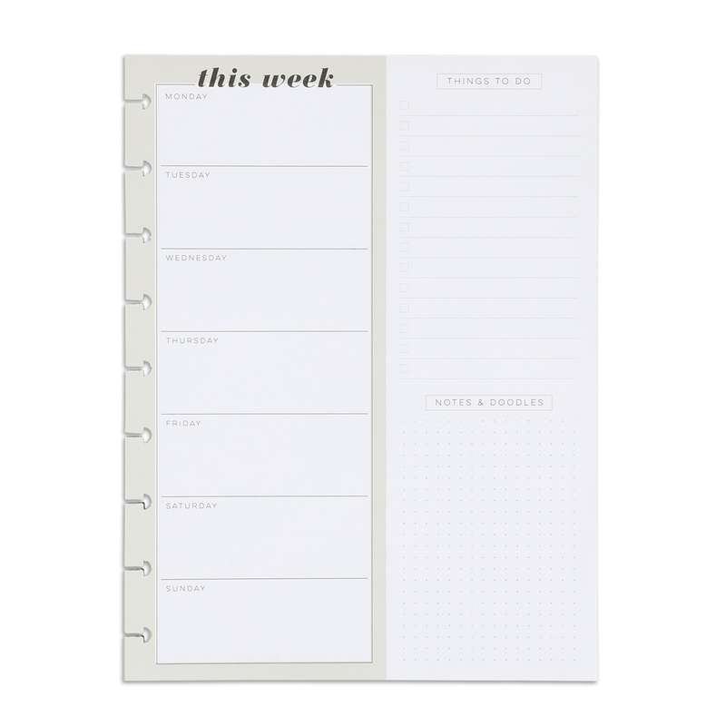 Perfect Plans Weekly Priorities Classic Filler Paper - 40 Sheets