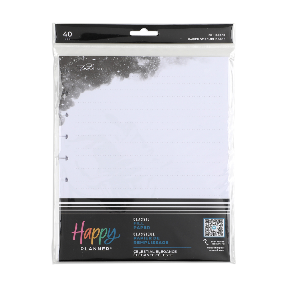 40 Line Paper Celestial Elegance - Dotted Lined Classic Filler Paper - 40 Sheets ...
