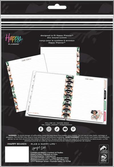 Happy Planner x Spoonful of Faith Beautiful & Brave - Dotted Lined Classic Filler Paper - 40 Sheets