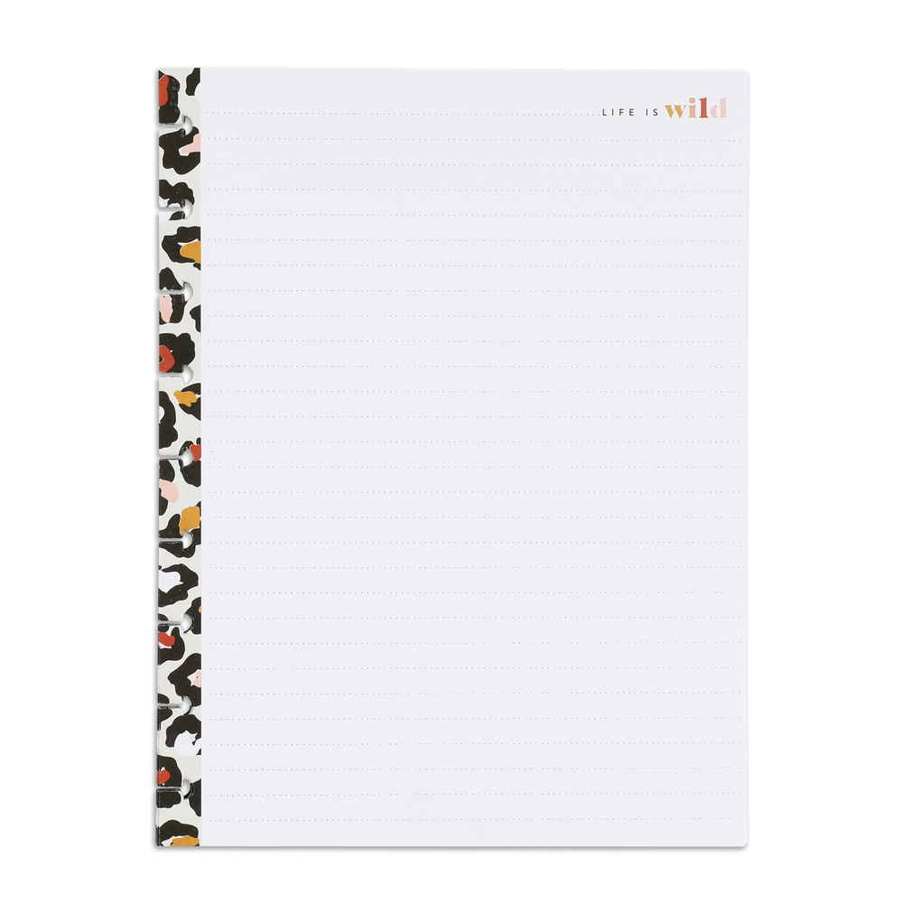 40 Line Paper Modern Wild Animal Print Classic Filler Paper - Dot Lined Paper - 40 S ...