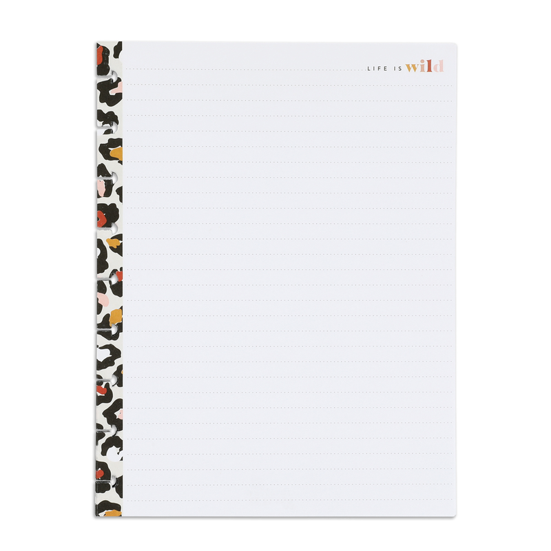 Modern Wild Animal Print Classic Filler Paper - Dot Lined Paper - 60 Sheets