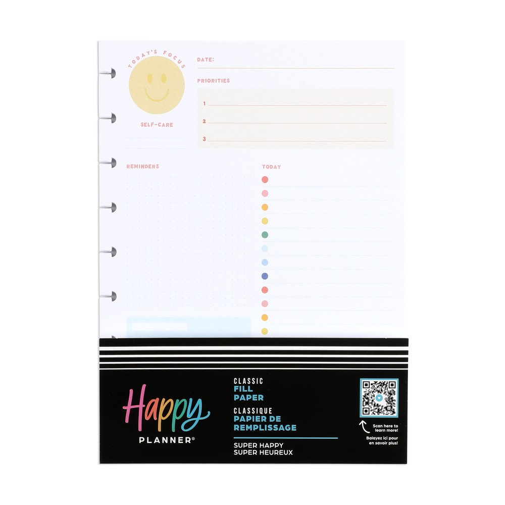 Happy Sheet Example Super Happy - Dashboard Classic Filler Paper - 40 Sheets – Happy Planner