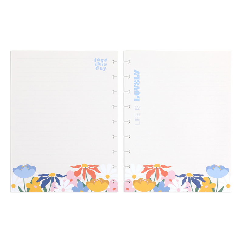 Fun Fleurs - Dotted Lined Classic Filler Paper - 40 Sheets