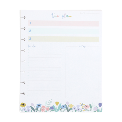 2024 Weekly Planner Pages Refill Printable, Dusty Blue Flowers Weekly  Routine on 2 Pages, Agenda Refill Happy Planner Classic Size PIRF 