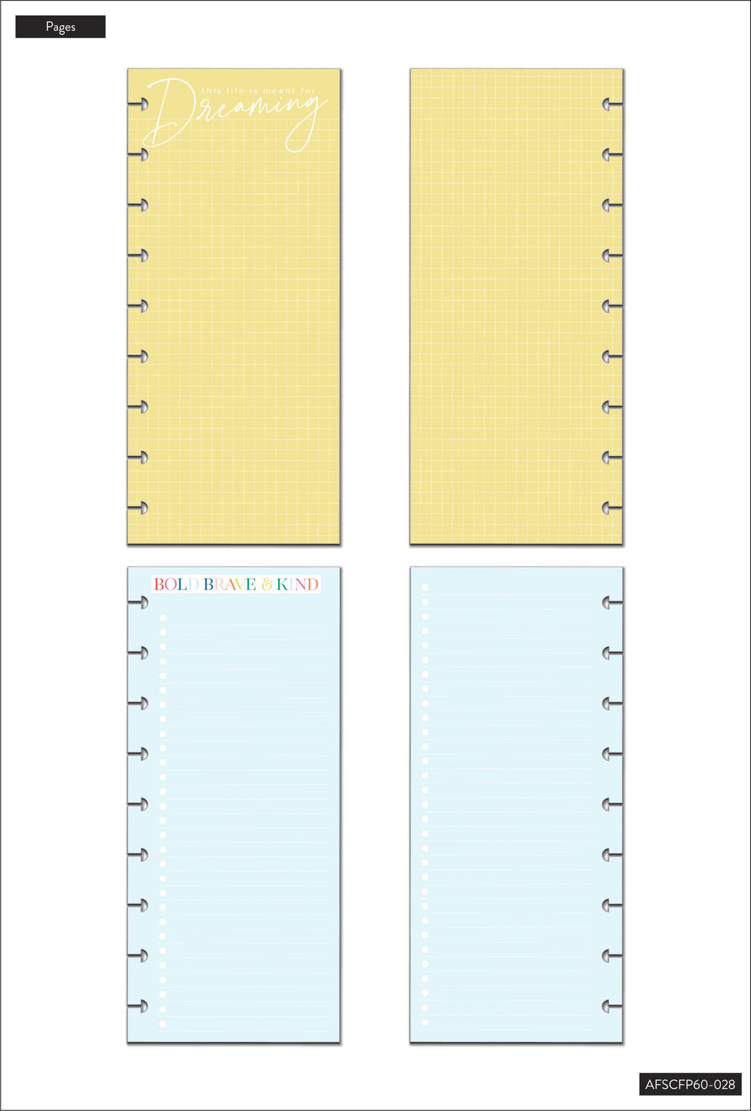 Bold and Bright Skinny Classic Filler Paper - 60 Sheets – Happy