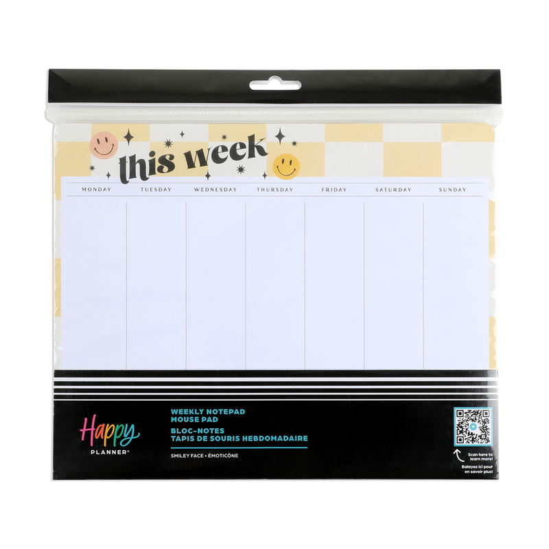 Smiley Face - Weekly Notepad & Mouse Pad – Happy Planner
