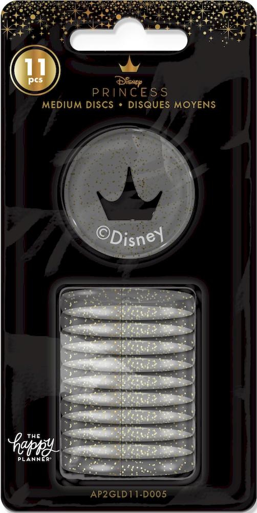 Disney © Princess Gold Glitter Crown Medium Plastic Disc Set