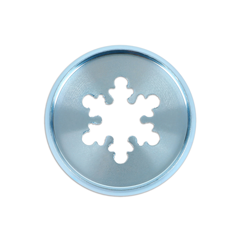 Snowflake Cutout Medium Metal Discs - Winter Blue