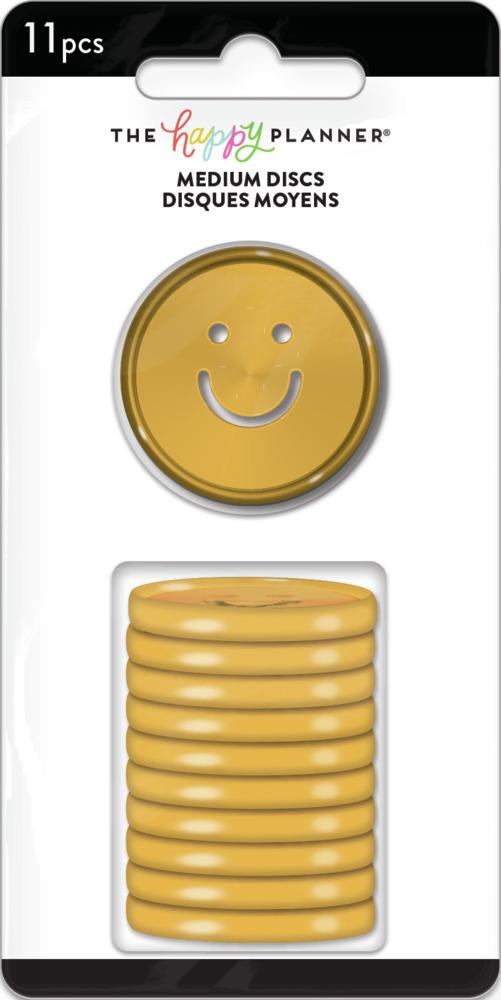 Smiley Cutout Medium Disc Set - Golden Yellow