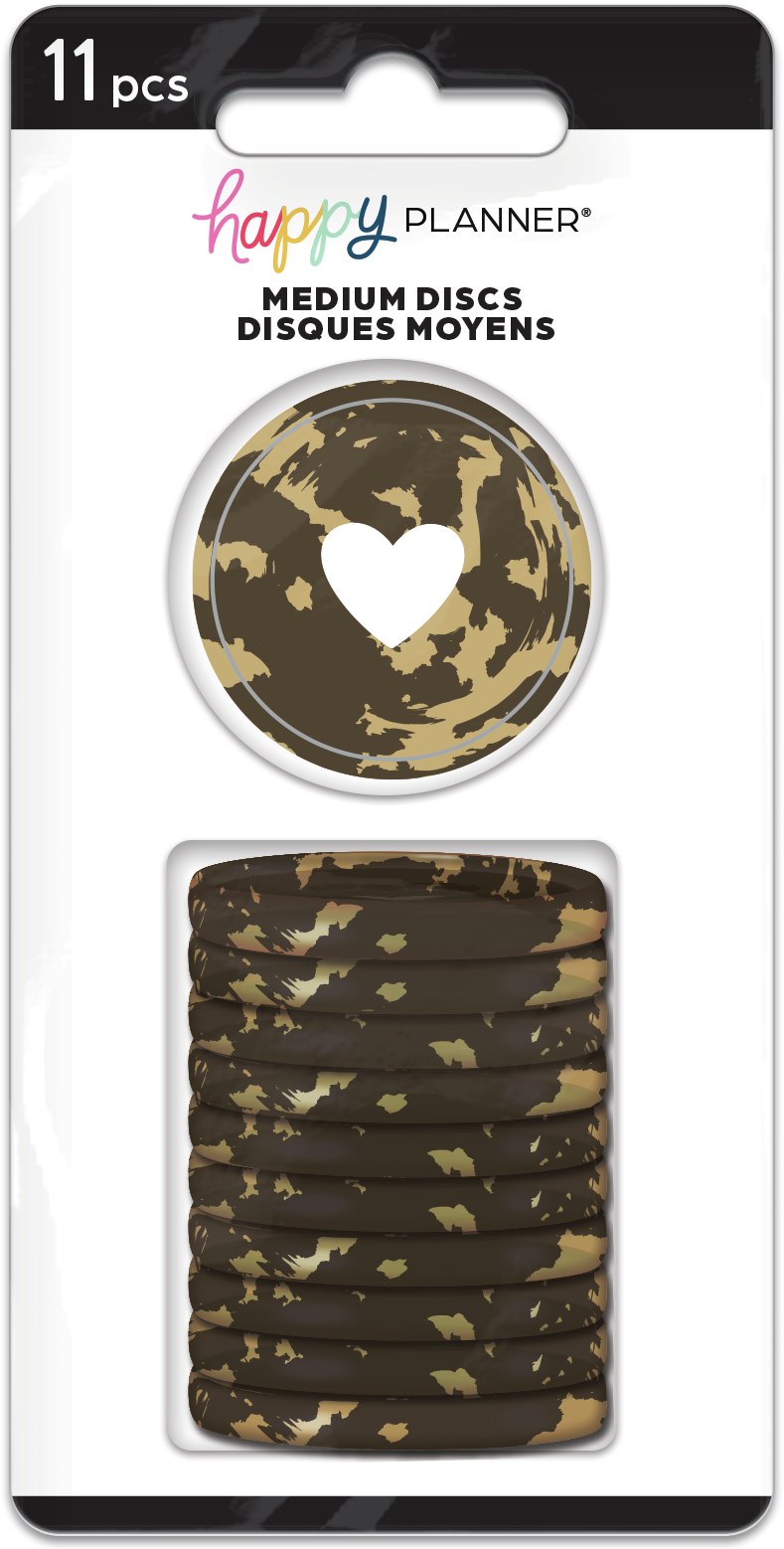 Medium Plastic Discs - Glossy Tortoise β Happy Planner