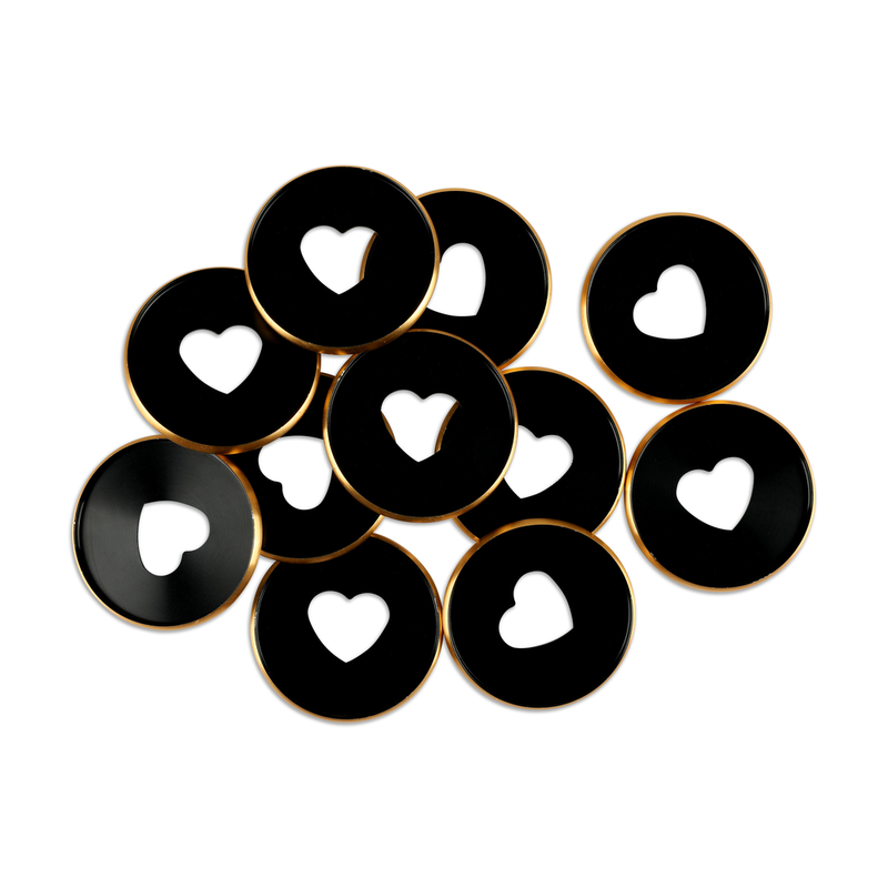 Metal Expander Discs - Black & Gold
