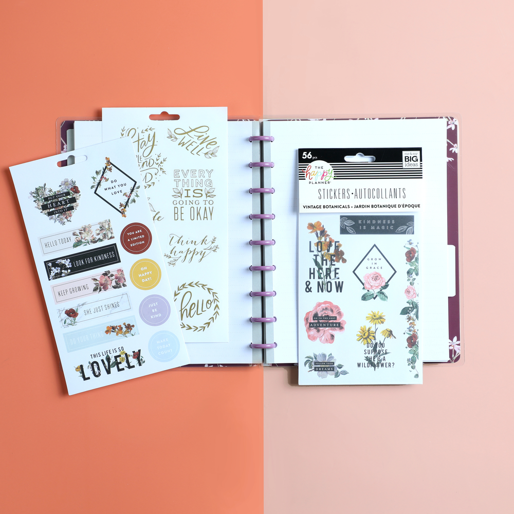 Notebook Spring Sticker Spring Botanicals Bundle - Notebook + Accessories + Stickers – Happy ...