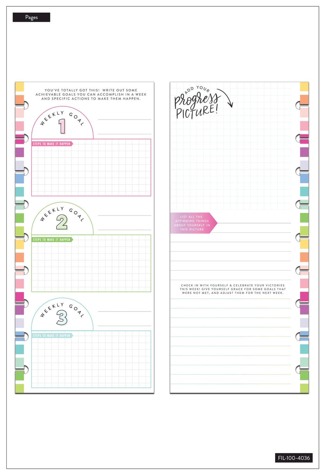 Fitness Filler Paper - Half Sheet - Classic