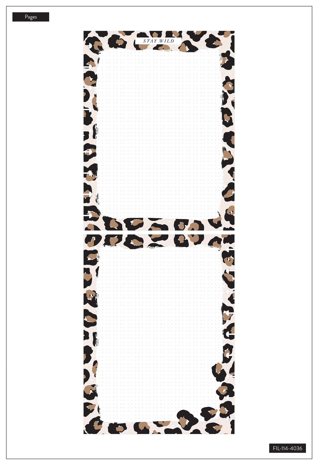 Classic Filler Paper - Leopard – Happy Planner, image size:1080x1579