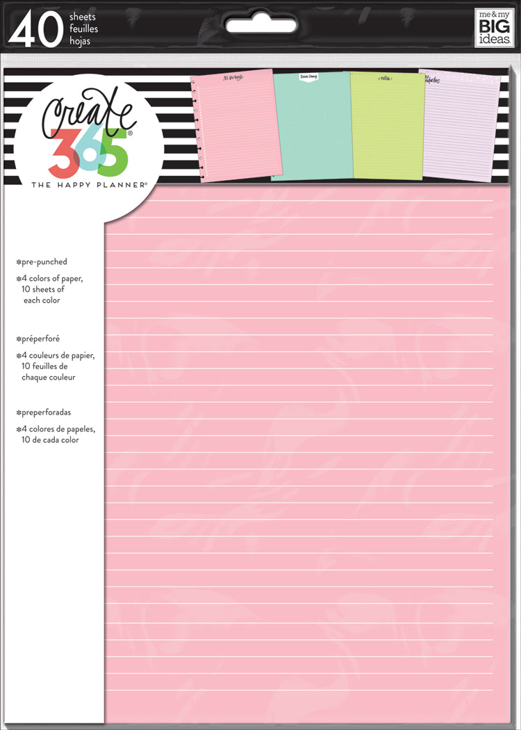 Colored Fill Paper - BIG – Happy Planner