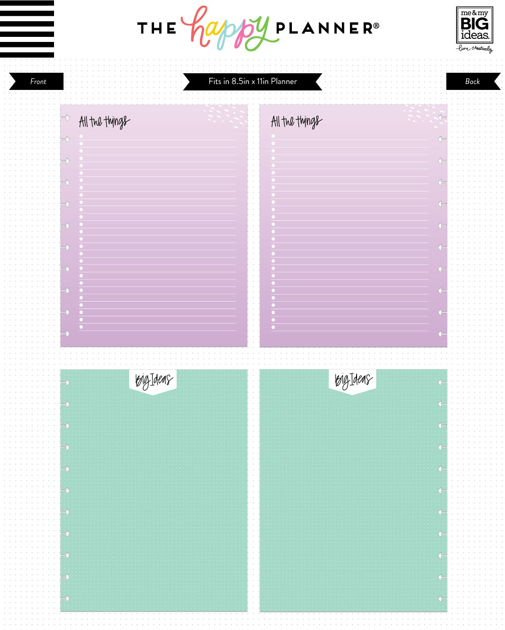 Colored Fill Paper 2 - BIG – Happy Planner