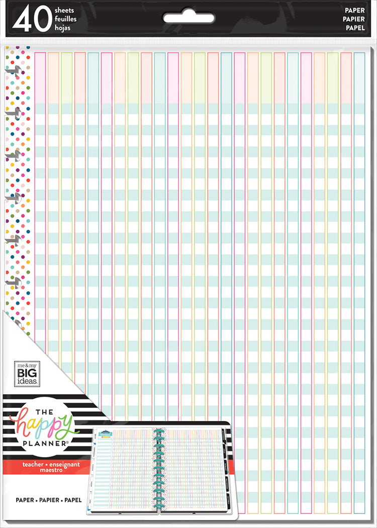 BIG Note Paper - Teacher Checklist – Happy Planner