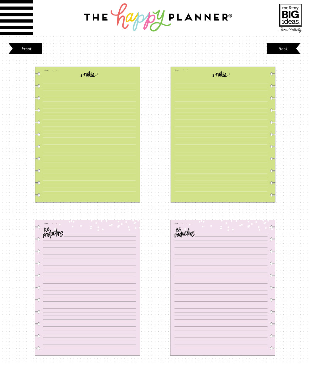Colored Fill Paper - BIG – Happy Planner