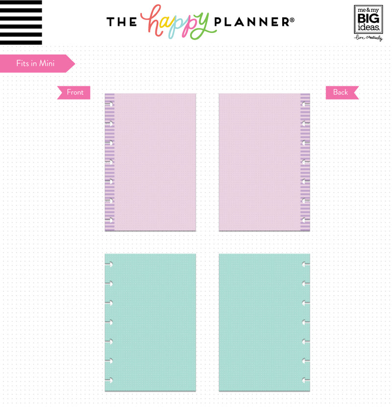 Mini Notepad Grid Mini Note Paper - Colored Dot Grid – Happy Planner