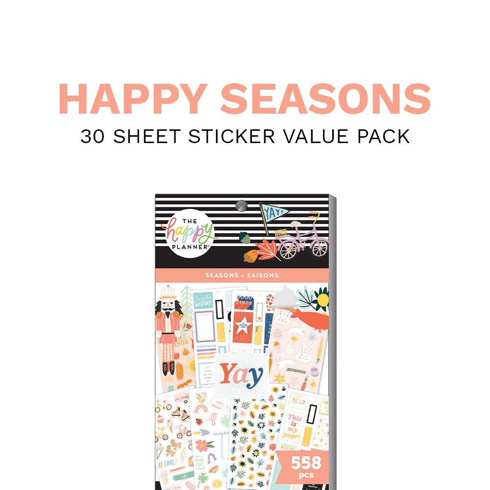 Happy Planner 30 Sheet Value Sticker Pack, Woodland Seasons