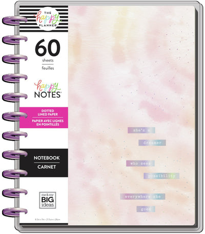 Pastel Tie Dye Big Happy Notes Notebook