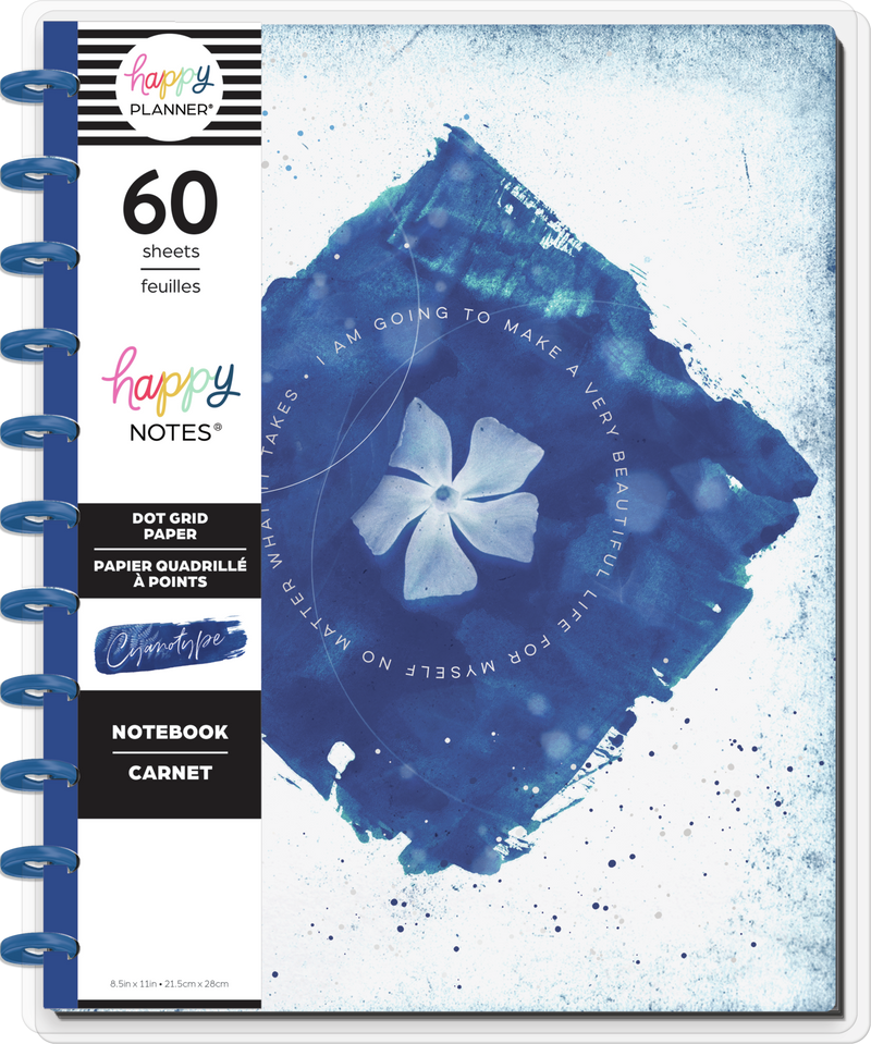 Cyanotype Big Notebook - Dot Grid Pages - 60 Sheets