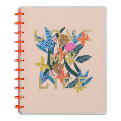 Jewel Tone Jungle Big Notebook - Dot Lined Pages - 60 Sheets
