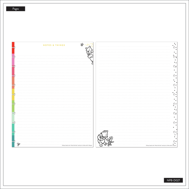 Disney Winnie the Pooh True to You - Dotted Lined Big Notebook - 60 Sheets