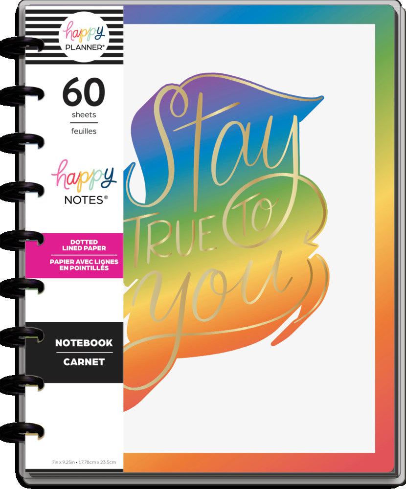 Stay True - Classic Rainbow Pride Notebook – Happy Planner