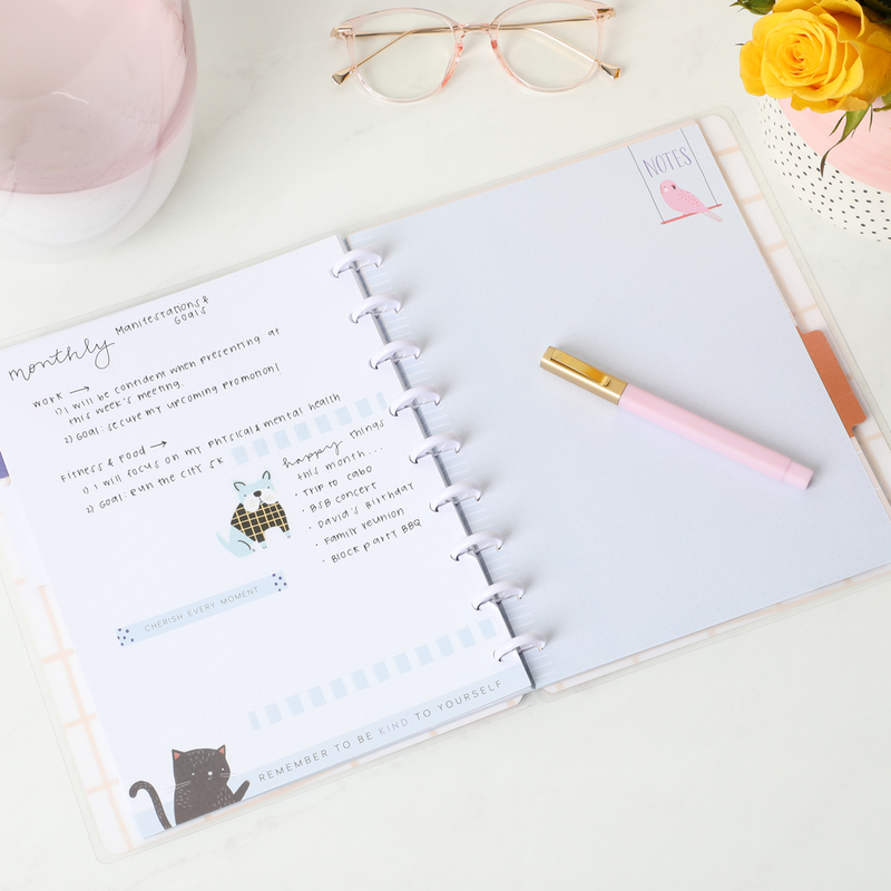 Cozy Notebook Cozy Pet Critters Classic Notebook - Dot Grid Pages - 60 Sheets – Happy ...
